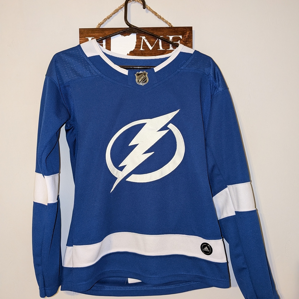 NHL Tampa Bay Lightning Royal Blue and White Hockey Jersey